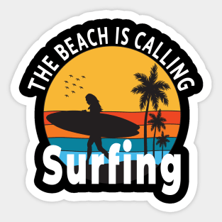 Surfing Sticker